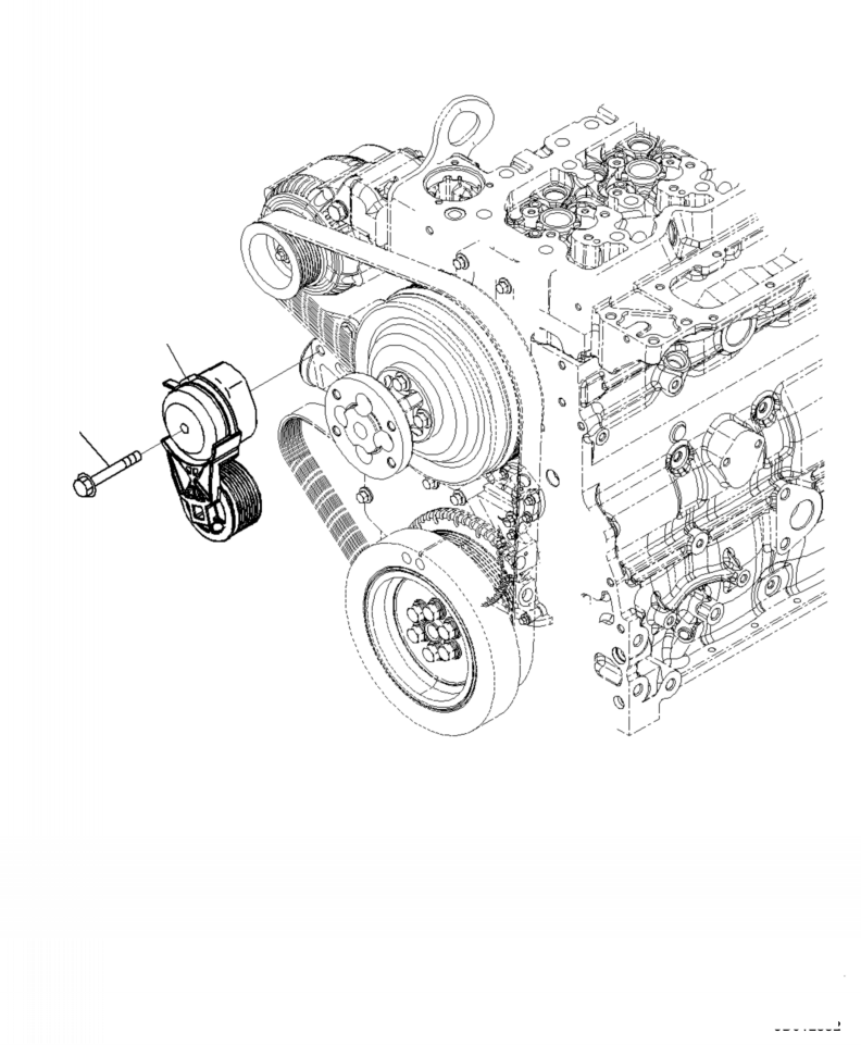 Excavators Komatsu / PC210LL-10 A52001 - UP(PC210LLE) / AWP20-001001 COOLING FAN BELT TENSIONER(A-132 : AWP20-001001)