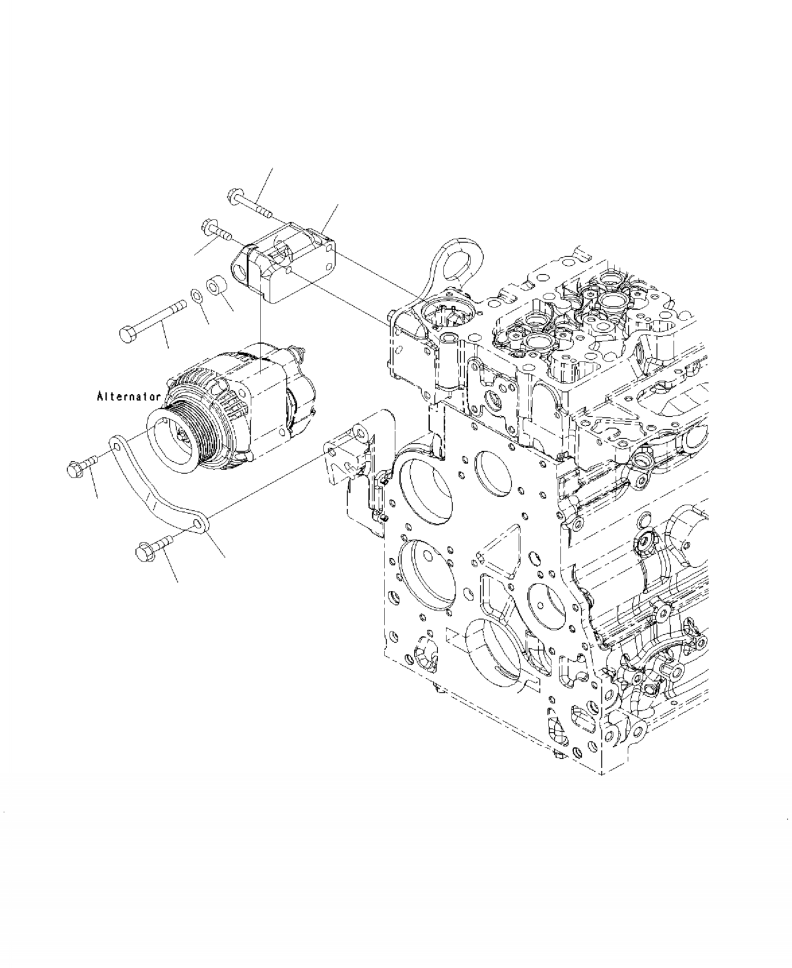 Excavators Komatsu / PC210LL-10 A52001 - UP(PC210LLE) / AEH10-001001 ALTERNATOR MOUNTING(A-150 : AEH10-001001)