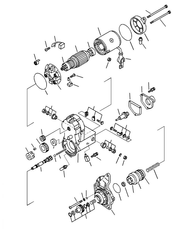 Excavators Komatsu / PC210LL-10 A52001 - UP(PC210LLE) / AST00-002001 STARTING MOTOR 5.5 KW(A-156 : AST00-002001)