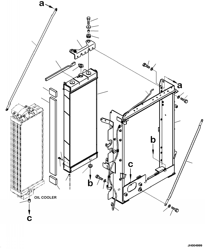 Excavators Komatsu / PC210LL-10 A52001 - UP(PC210LLE) / C0100-001001 RADIATOR(C-002 : C0100-001001)