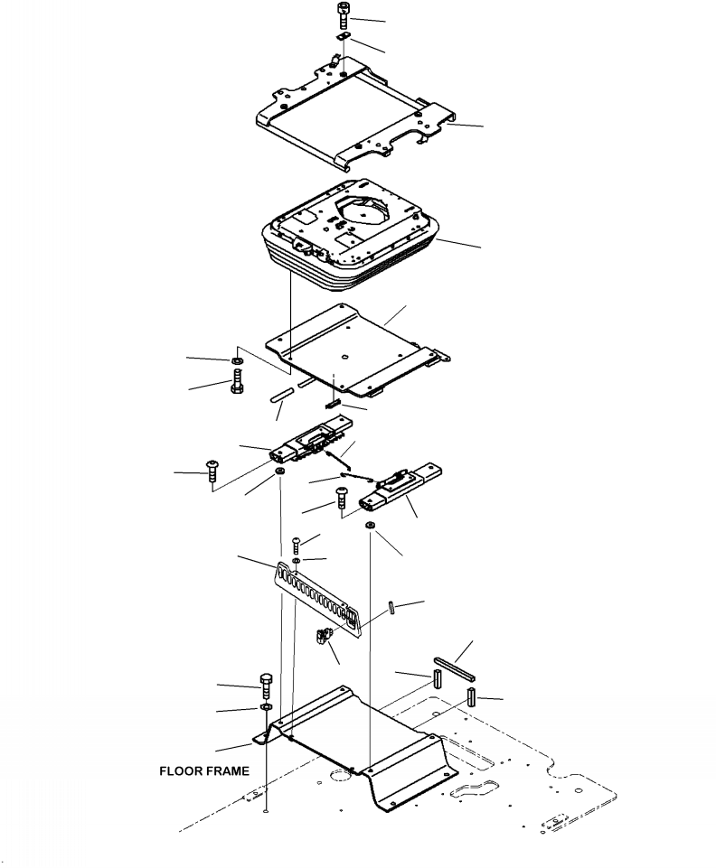 Excavators Komatsu / PC210LL-10 A52001 - UP(PC210LLE) / K0110-001002 OPERATOR SEAT BASE FRAME MOUNT AND ENGINE STOP SWITCH(K-004 : K0110-001002)