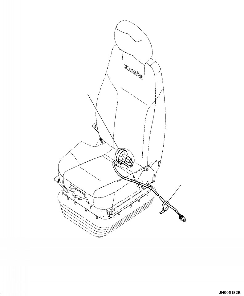 Excavators Komatsu / PC210LL-10 A52001 - UP(PC210LLE) / K0110-001003 OPERATOR SEAT HARNESS(K-006 : K0110-001003)