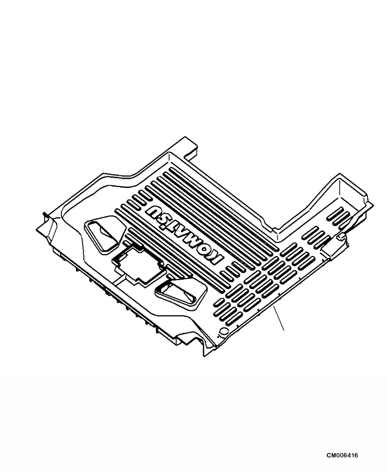 Excavators Komatsu / PC210LL-10 A52001 - UP(PC210LLE) / K0310-002001 FLOOR MAT WITH STRAIGHT TRAVEL(K-012 : K0310-002001)