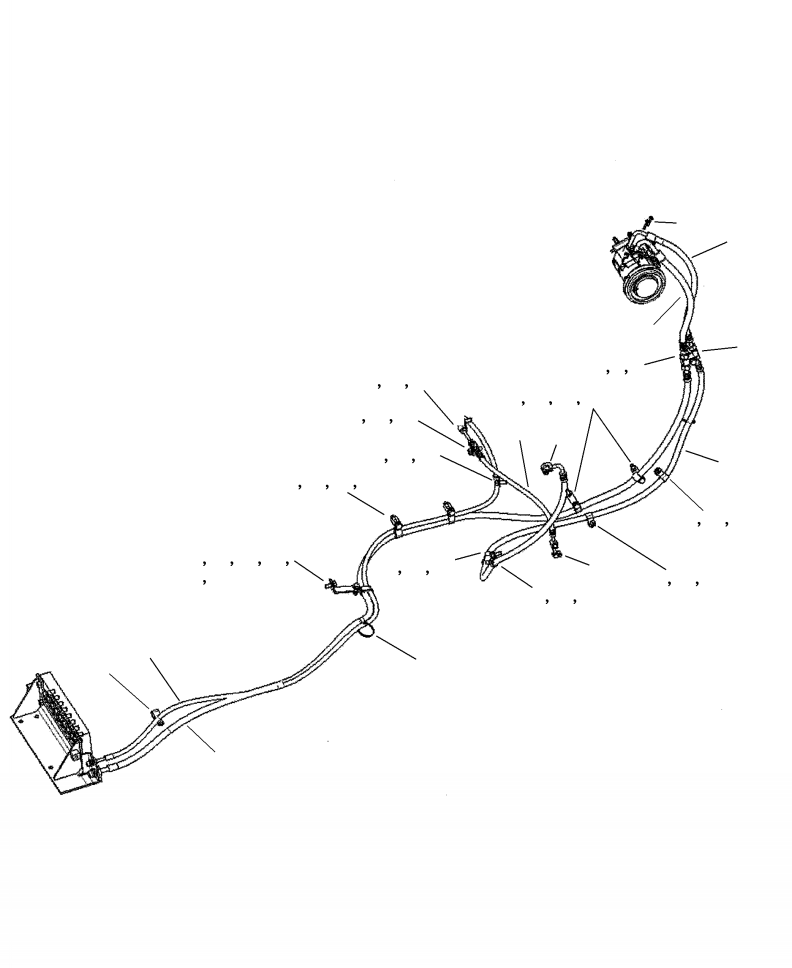 Excavators Komatsu / PC210LL-10 A52001 - UP(PC210LLE) / K0700-001003 CAB AIR CONDITIONER COMPRESSOR PIPING(K-022 : K0700-001003)