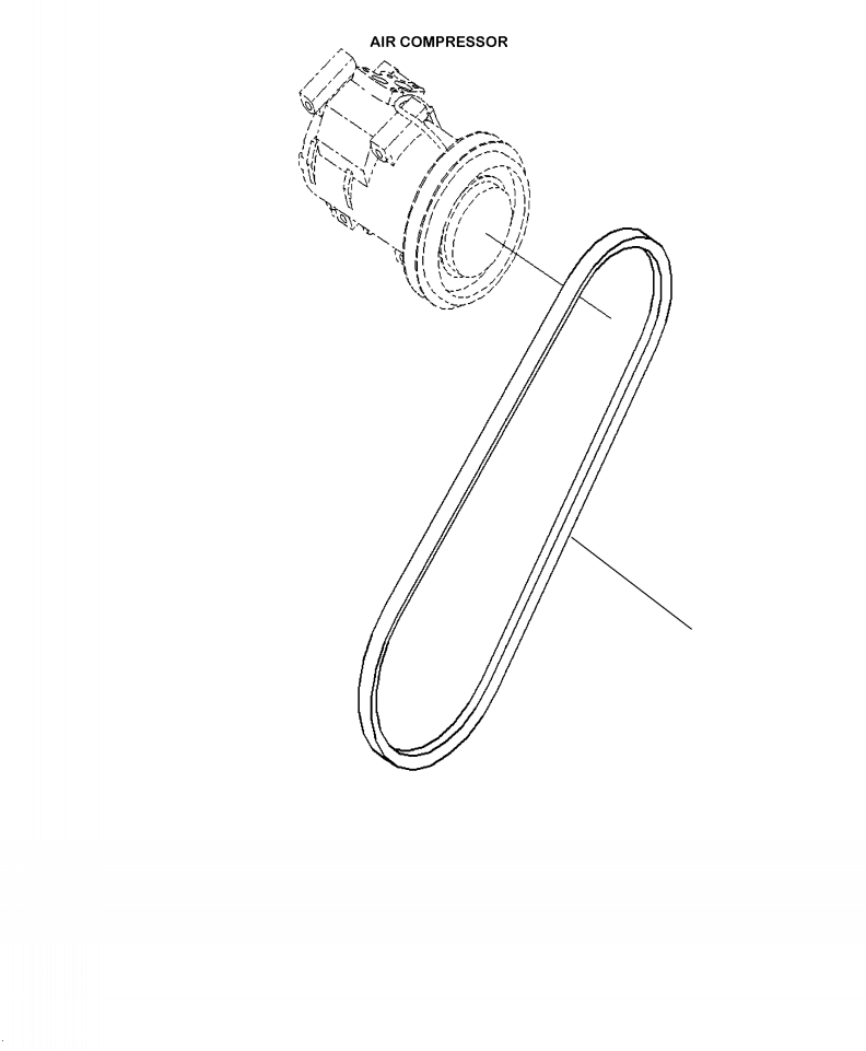 Excavators Komatsu / PC210LL-10 A52001 - UP(PC210LLE) / K0700-001005 AIR CONDITIONER V-BELT(K-028 : K0700-001005)