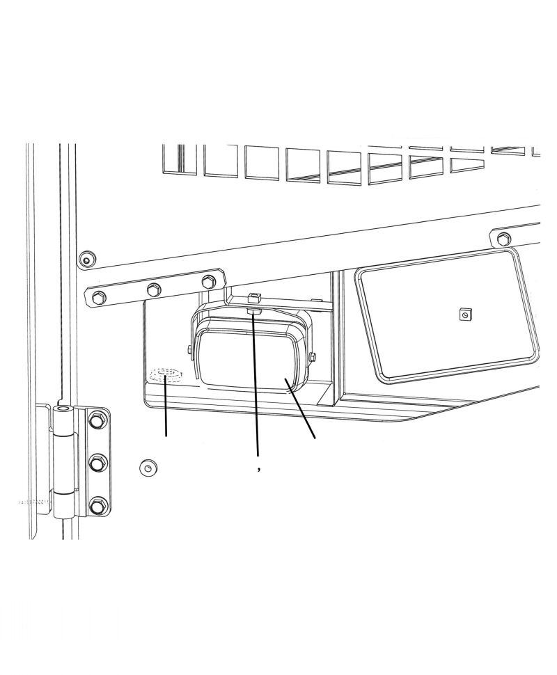 Excavators Komatsu / PC210LL-10 A52001 - UP(PC210LLE) / K1110-001015 CAB SIDE LAMP(K-058 : K1110-001015)