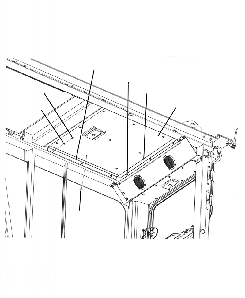 Excavators Komatsu / PC210LL-10 A52001 - UP(PC210LLE) / K1110-001027 CAB ROOF COVER(K-082 : K1110-001027)