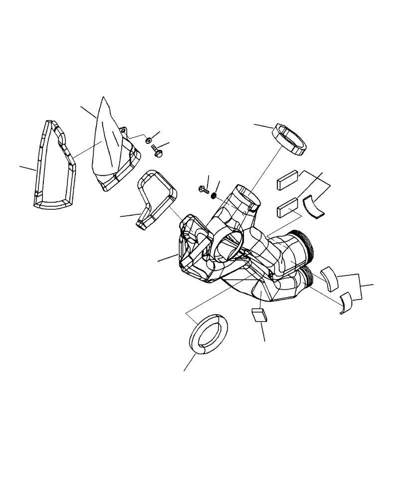 Excavators Komatsu / PC210LL-10 A52001 - UP(PC210LLE) / K1110-001035 CAB AIR DUCT(K-096 : K1110-001035)