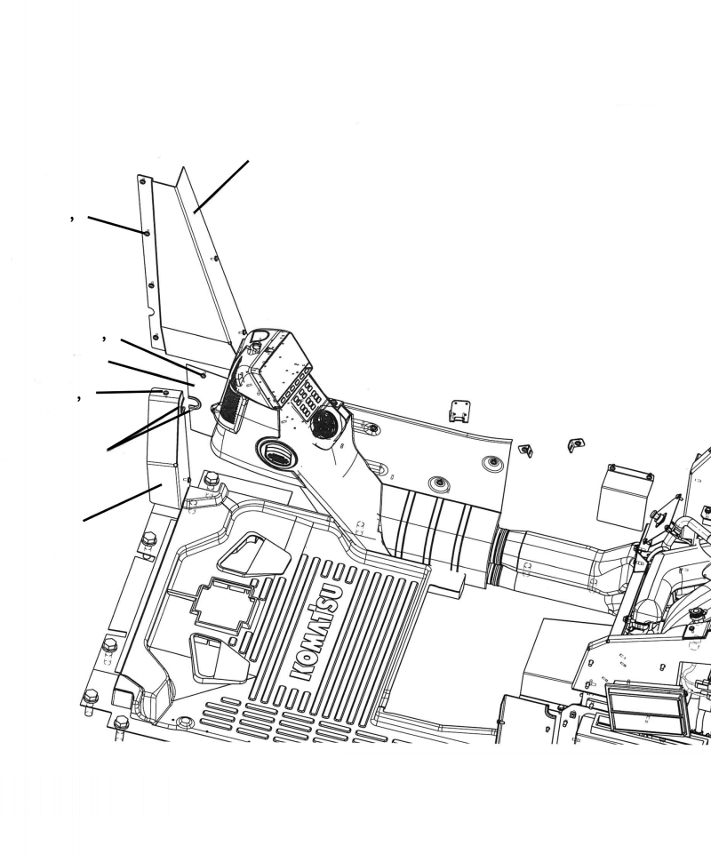 Excavators Komatsu / PC210LL-10 A52001 - UP(PC210LLE) / K1110-001042 CAB CAB IN PARTS (1/6)(K-112 : K1110-001042)