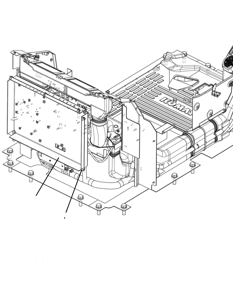 Excavators Komatsu / PC210LL-10 A52001 - UP(PC210LLE) / K1110-001045 CAB CAB IN PARTS (4/6)(K-118 : K1110-001045)