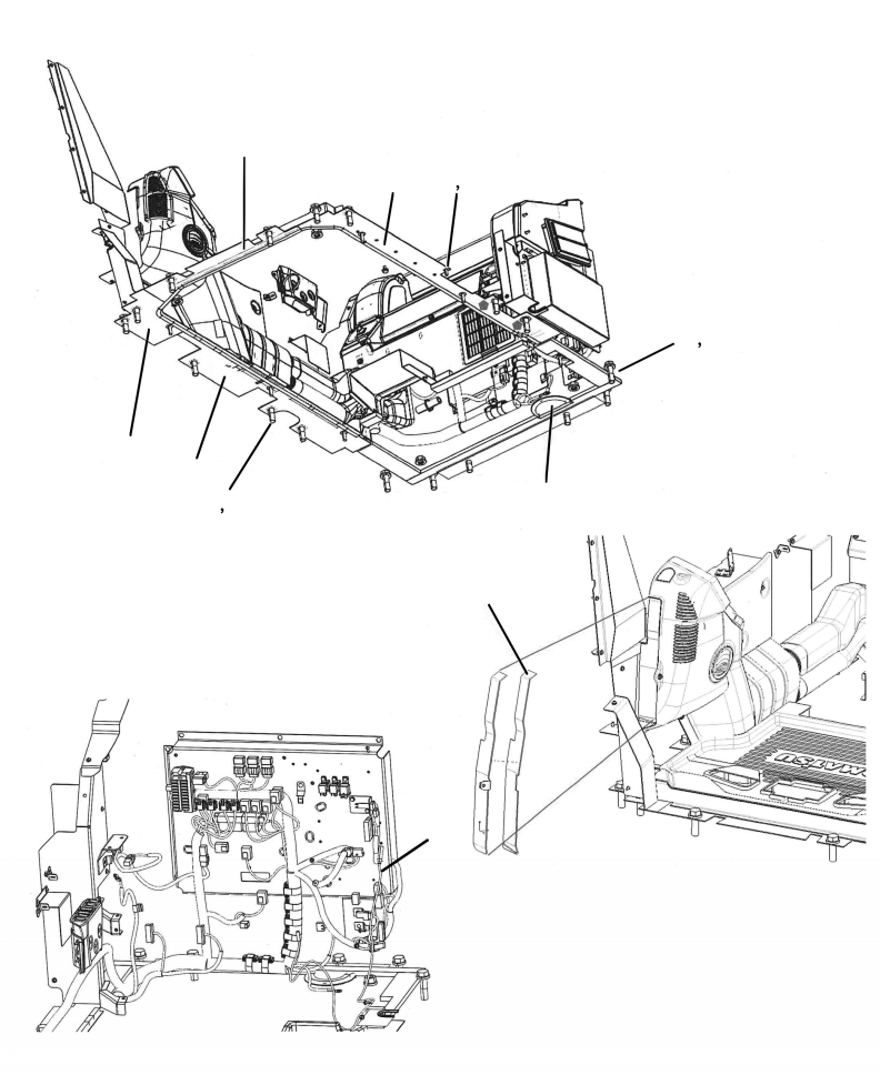 Excavators Komatsu / PC210LL-10 A52001 - UP(PC210LLE) / K1110-001047 CAB CAB IN PARTS (6/6)(K-122 : K1110-001047)