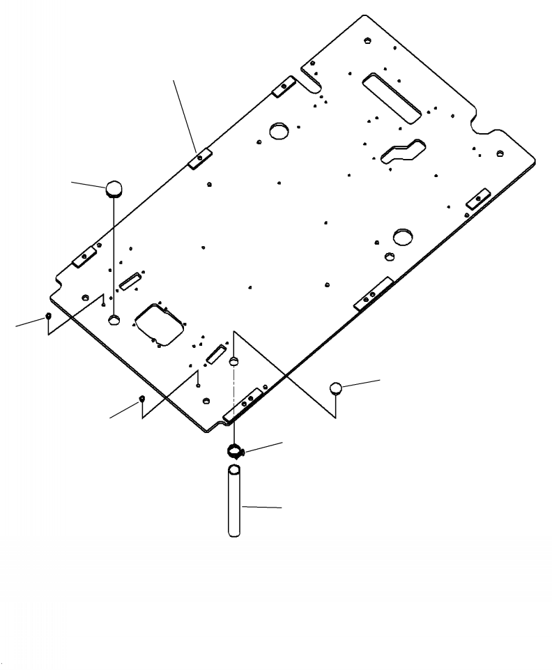 Excavators Komatsu / PC210LL-10 A52001 - UP(PC210LLE) / K1110-001048 CAB FLOOR FRAME(K-124 : K1110-001048)