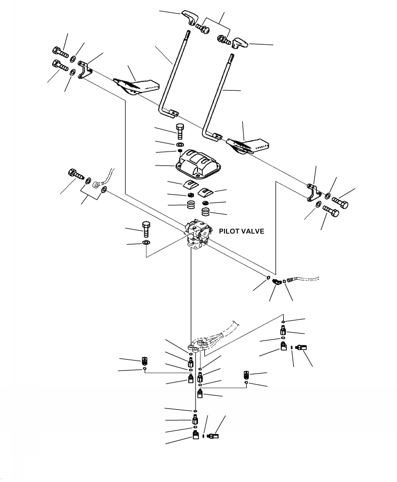 Excavators Komatsu / PC210LL-10 A52001 - UP(PC210LLE) / K1110-001049 CAB TRAVEL CONTROL LEVER(K-126 : K1110-001049)