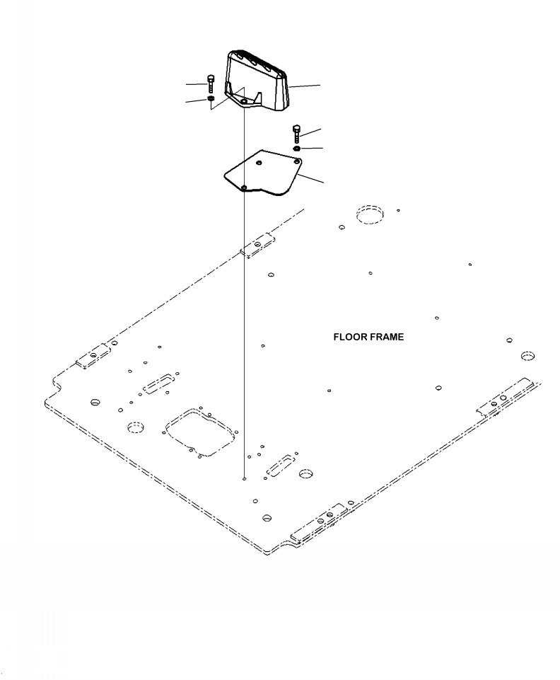 Excavators Komatsu / PC210LL-10 A52001 - UP(PC210LLE) / K1110-001050 CAB L.H. FOOT REST(K-128 : K1110-001050)