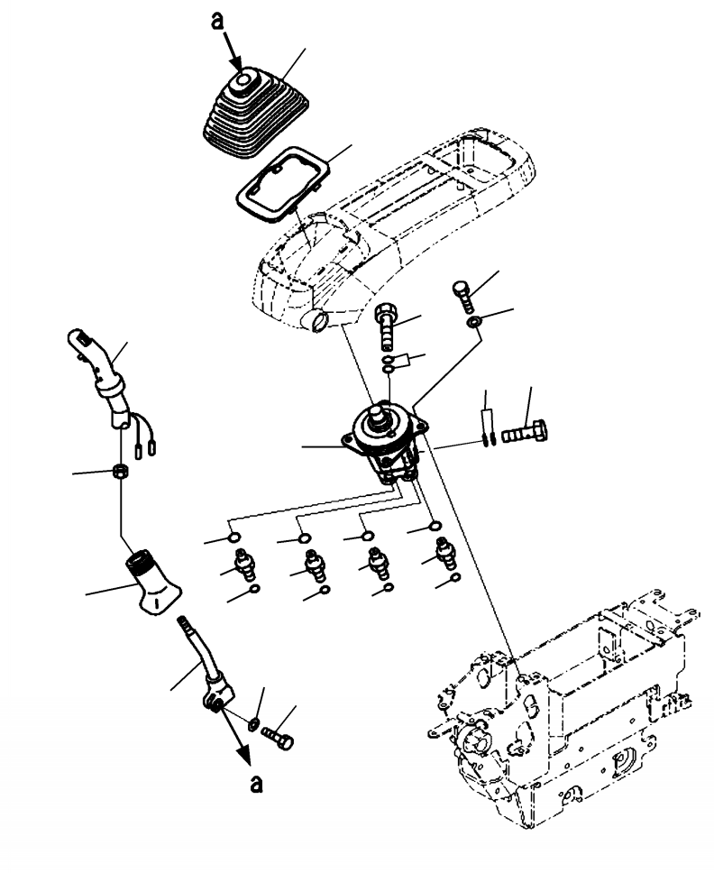 Excavators Komatsu / PC210LL-10 A52001 - UP(PC210LLE) / K1110-001058 CAB PPC LEVER - L.H.(K-144 : K1110-001058)
