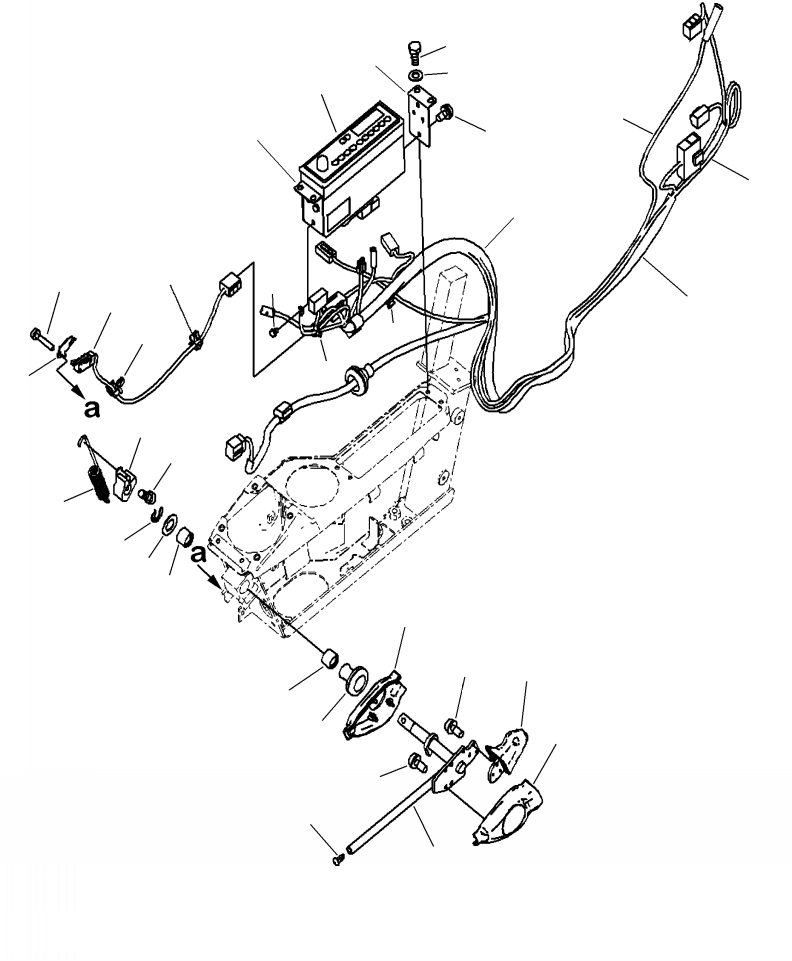 Excavators Komatsu / PC210LL-10 A52001 - UP(PC210LLE) / K1110-001063 CAB RADIO AND WORK EQUIPMENT LOCK LEVER(K-150 : K1110-001063)