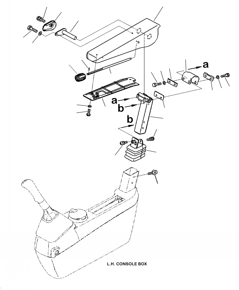 Excavators Komatsu / PC210LL-10 A52001 - UP(PC210LLE) / K1110-001064 CAB L.H. ARMREST(K-152 : K1110-001064)