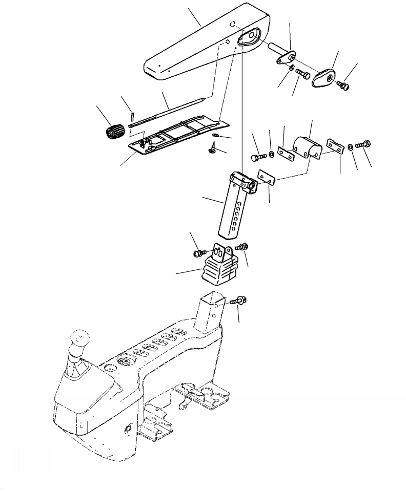 Excavators Komatsu / PC210LL-10 A52001 - UP(PC210LLE) / K1110-001070 CAB R.H. ARMREST(K-164 : K1110-001070)