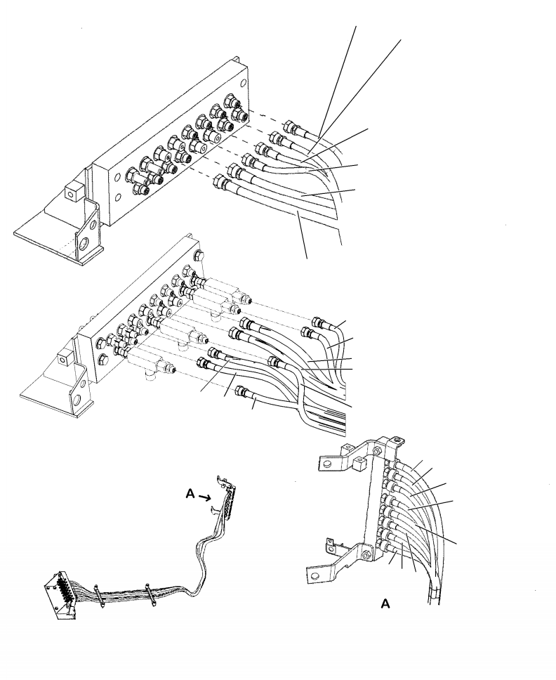 Excavators Komatsu / PC210LL-10 A52001 - UP(PC210LLE) / K1110-003006 PPC LINES (6/6) LOG LOADER(K-188 : K1110-003006)