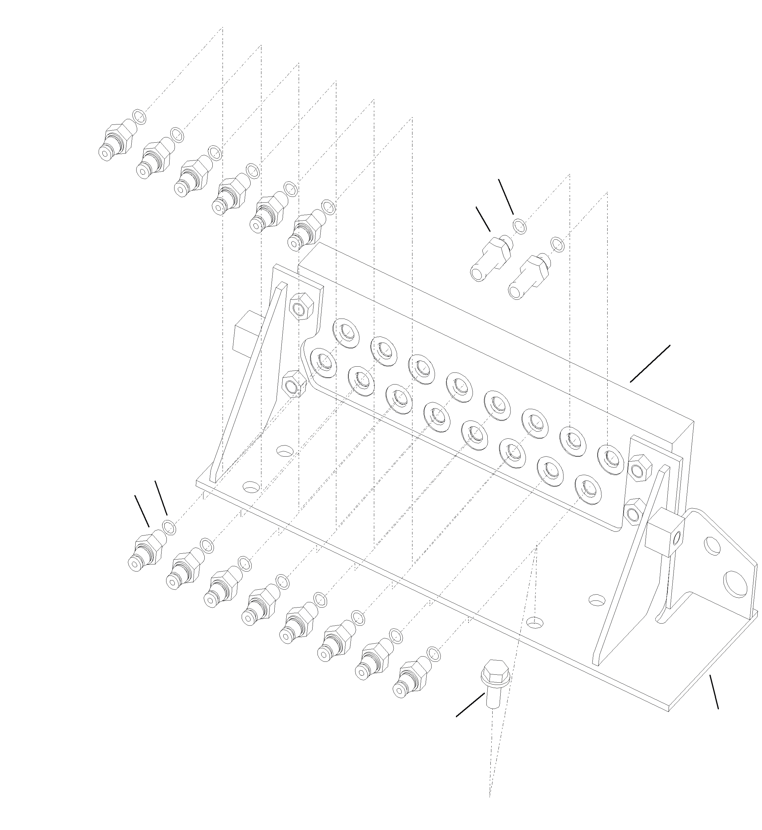 Excavators Komatsu / PC210LL-10 A52001 - UP(PC210LLE) / K1110-004001 CAB MANIFOLD BLOCK FITTINGS(K-190 : K1110-004001)