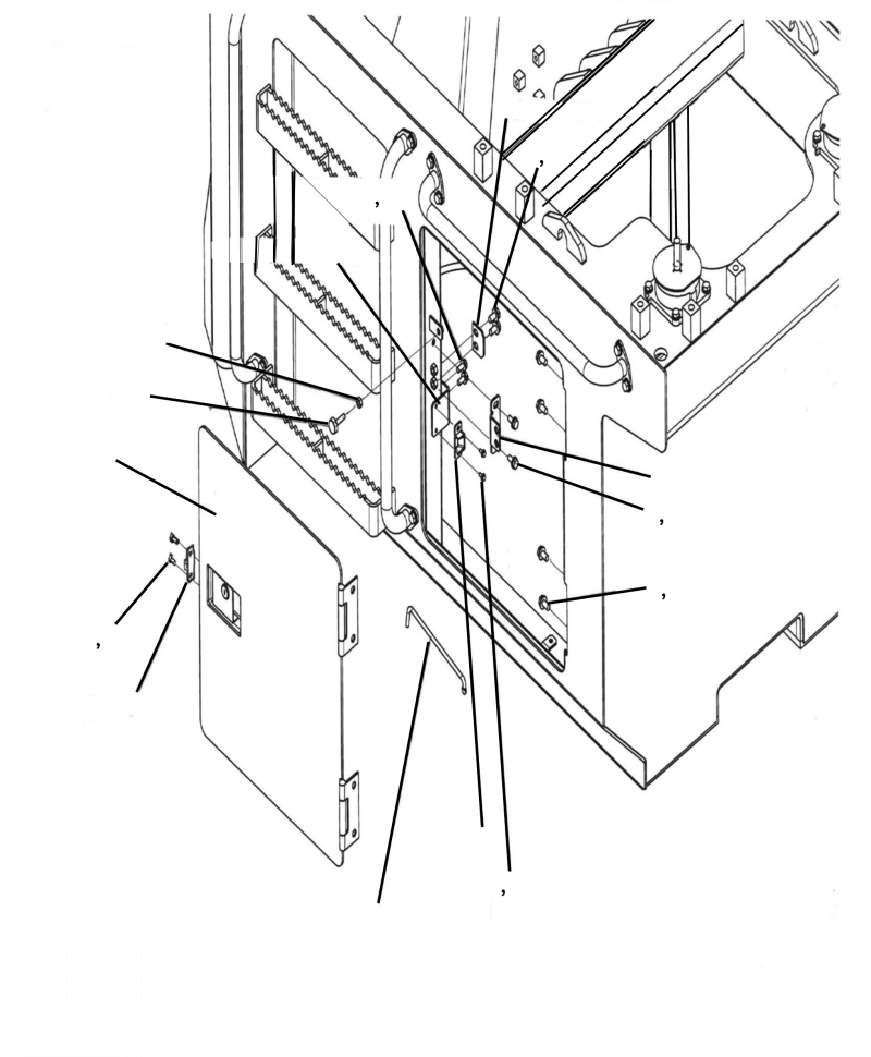 Excavators Komatsu / PC210LL-10 A52001 - UP(PC210LLE) / K1210-001001 RISER PARTS DOOR(K-204 : K1210-001001)