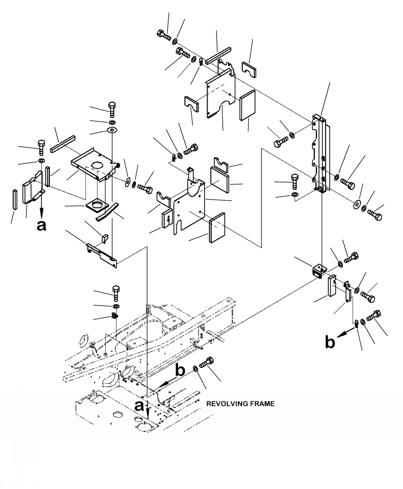 Excavators Komatsu / PC210LL-10 A52001 - UP(PC210LLE) / M1150-01A0 MACHINE CAB PARTITION (1/2)(M-022 : M1150-01A0)