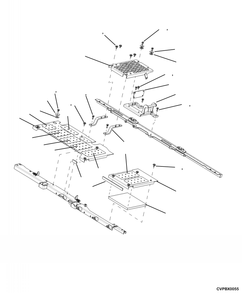 Excavators Komatsu / PC210LL-10 A52001 - UP(PC210LLE) / M1210-001001 MACHINE CAB UPPER COVER(M-028 : M1210-001001)