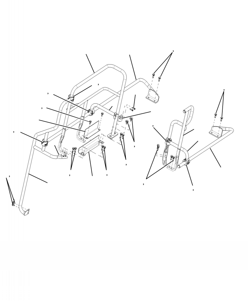 Excavators Komatsu / PC210LL-10 A52001 - UP(PC210LLE) / M1310-001001 HANDRAIL(M-034 : M1310-001001)