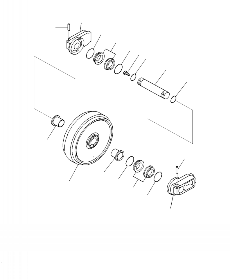 Excavators Komatsu / PC210LL-10 A52001 - UP(PC210LLE) / R0110-001001 FRONT IDLER(R-002 : R0110-001001)