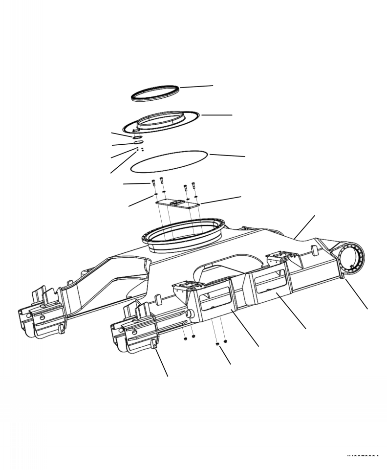 Excavators Komatsu / PC210LL-10 A52001 - UP(PC210LLE) / R1100-001001 TRACK FRAME(R-022 : R1100-001001)
