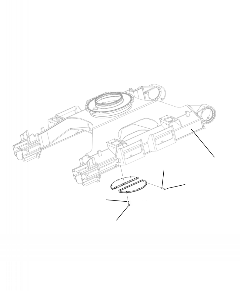 Excavators Komatsu / PC210LL-10 A52001 - UP(PC210LLE) / R1140-001001 TRACK FRAME UNDERCOVER(R-024 : R1140-001001)