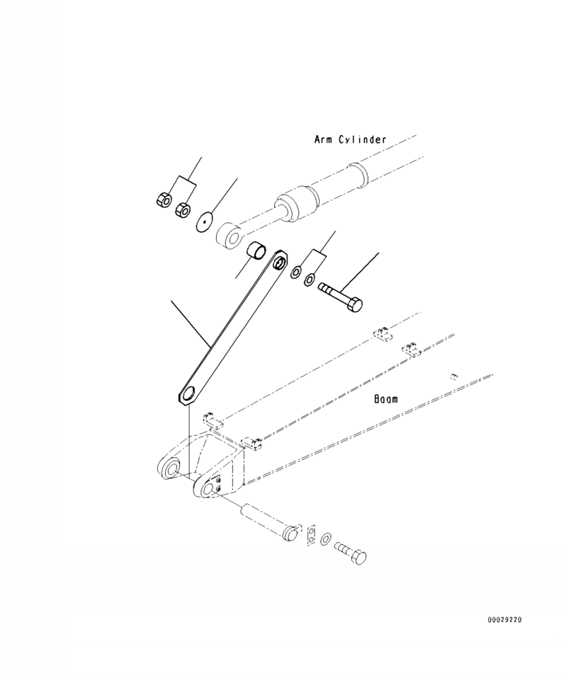 Excavators Komatsu / PC210LL-10 A52001 - UP(PC210LLE) / T1190-002001 SHIPPING PARTS WITHOUT ARM(T-038 : T1190-002001)