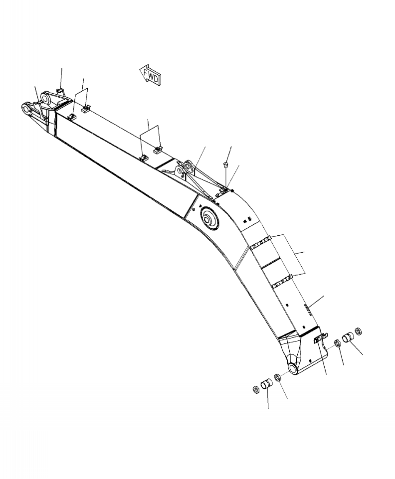 Excavators Komatsu / PC220LC-8 S/N A88001-UP(PC220LCE) / T1110-02A0 BOOM HEAVY DUTY(T-003 : T1110-02A0)