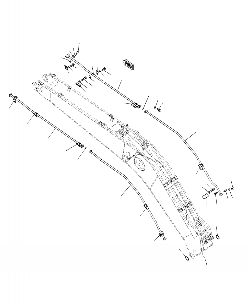 Excavators Komatsu / PC220LC-8 S/N A88001-UP(PC220LCE) / T1110-07A0 BOOM HEAVY DUTY WITH ADDITIONAL PIPING(T-015 : T1110-07A0)
