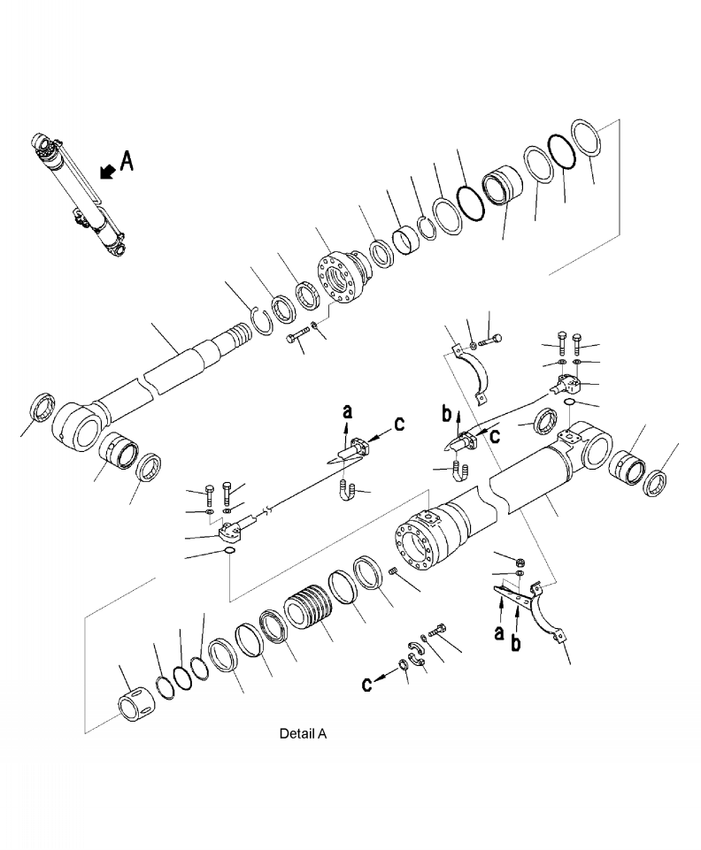 Excavators Komatsu / PC220LC-8 S/N A88001-UP(PC220LCE) / T1120-01A0 BOOM CYLINDER LEFT SIDE(T-019 : T1120-01A0)