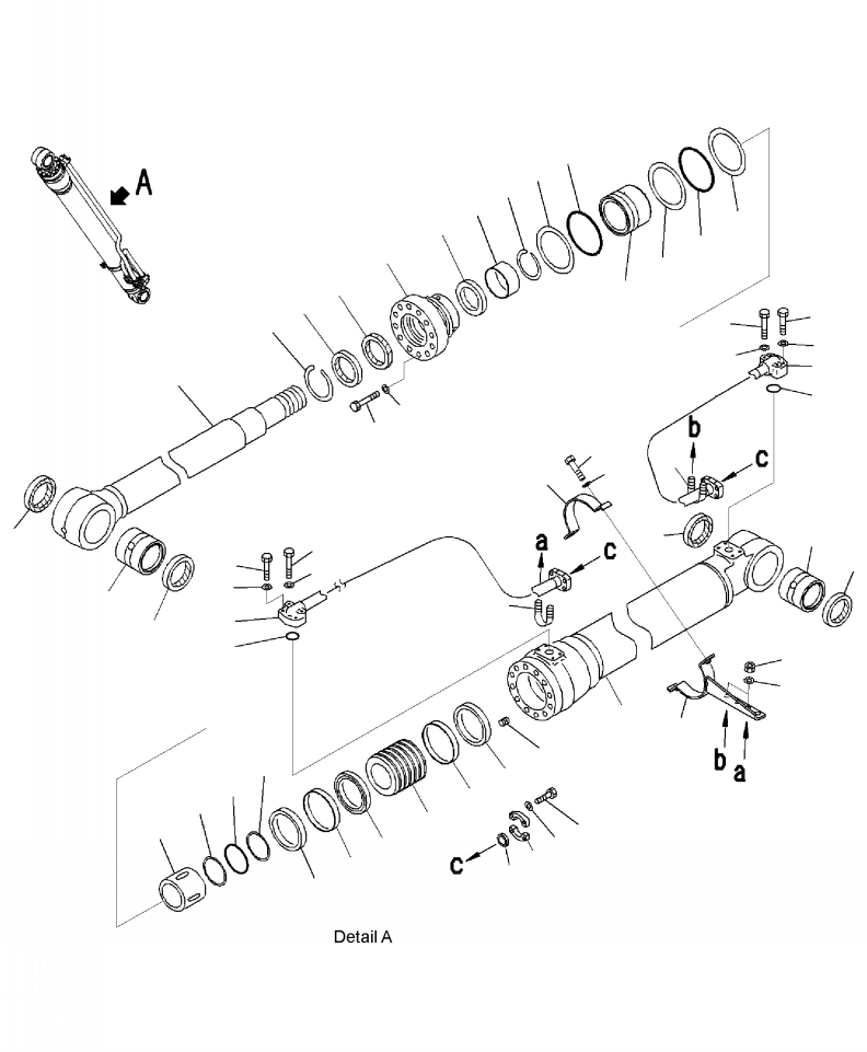 Excavators Komatsu / PC220LC-8 S/N A88001-UP(PC220LCE) / T1120-02A0 BOOM CYLINDER RIGHT SIDE(T-023 : T1120-02A0)