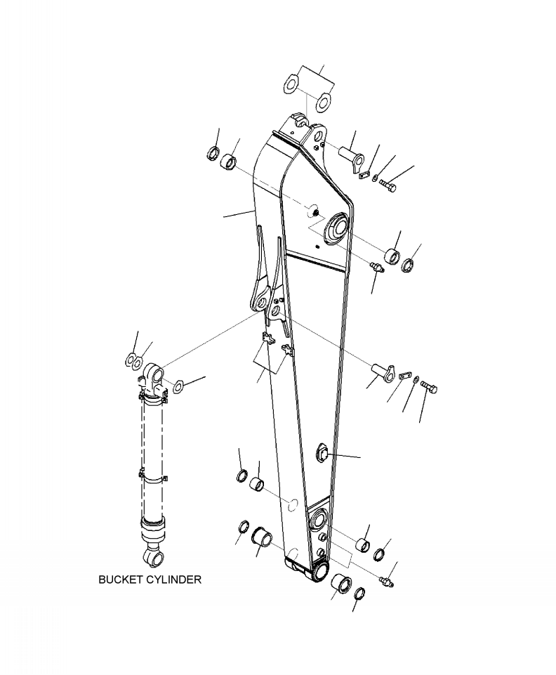 Excavators Komatsu / PC220LC-8 S/N A88001-UP(PC220LCE) / T1200-01A2 ARM HEAVY DUTY FOR ADDITIONAL PIPING(T-049 : T1200-01A2)