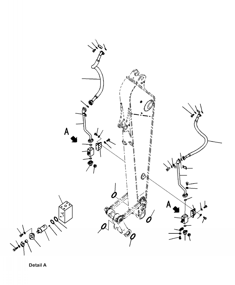 Excavators Komatsu / PC220LC-8 S/N A88001-UP(PC220LCE) / T1200-04A2 ARM ADDITIONAL PIPING(T-057 : T1200-04A2)