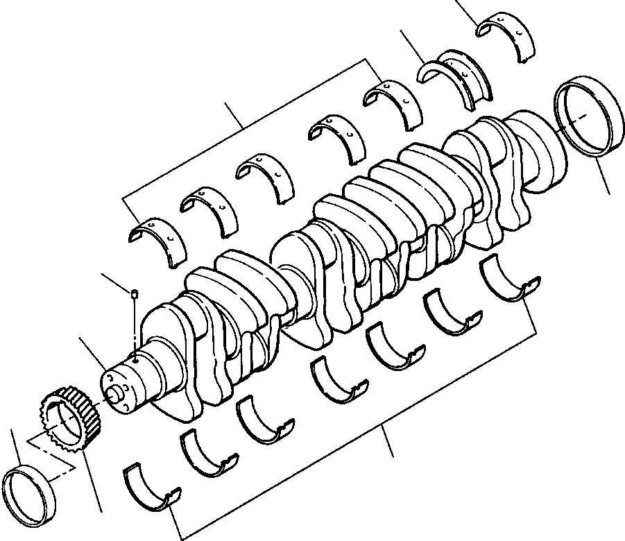 Excavators Komatsu / PC220LL-6 S/N A85001-UP(PC220LL6) / FIG. A2120-A2A1 CRANKSHAFT(A-030 : A2120-A2A1)
