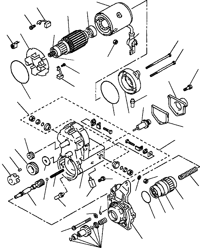 Excavators Komatsu / PC220LL-6 S/N A85001-UP(PC220LL6) / FIG. A6112-A2A2 STARTER 24V - 5.5 KW - TYPE R - NIPPON DENSO 228000-5050(A-086 : A6112-A2A2)