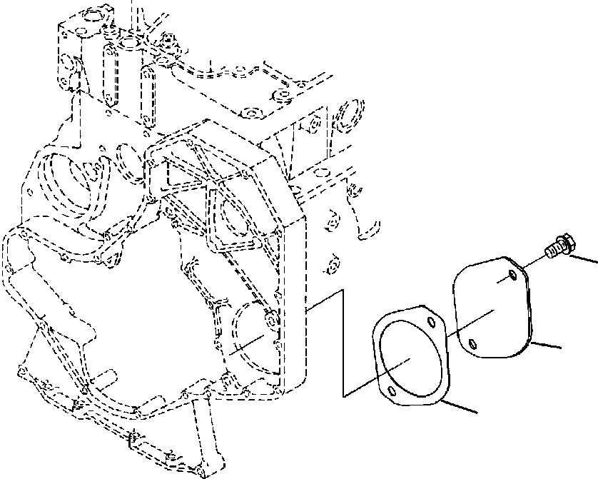 Excavators Komatsu / PC220LL-6 S/N A85001-UP(PC220LL6) / FIG. A7115-A2A1 FRONT GEAR TRAIN ACCESSORY DRIVE COVER(A-096 : A7115-A2A1)