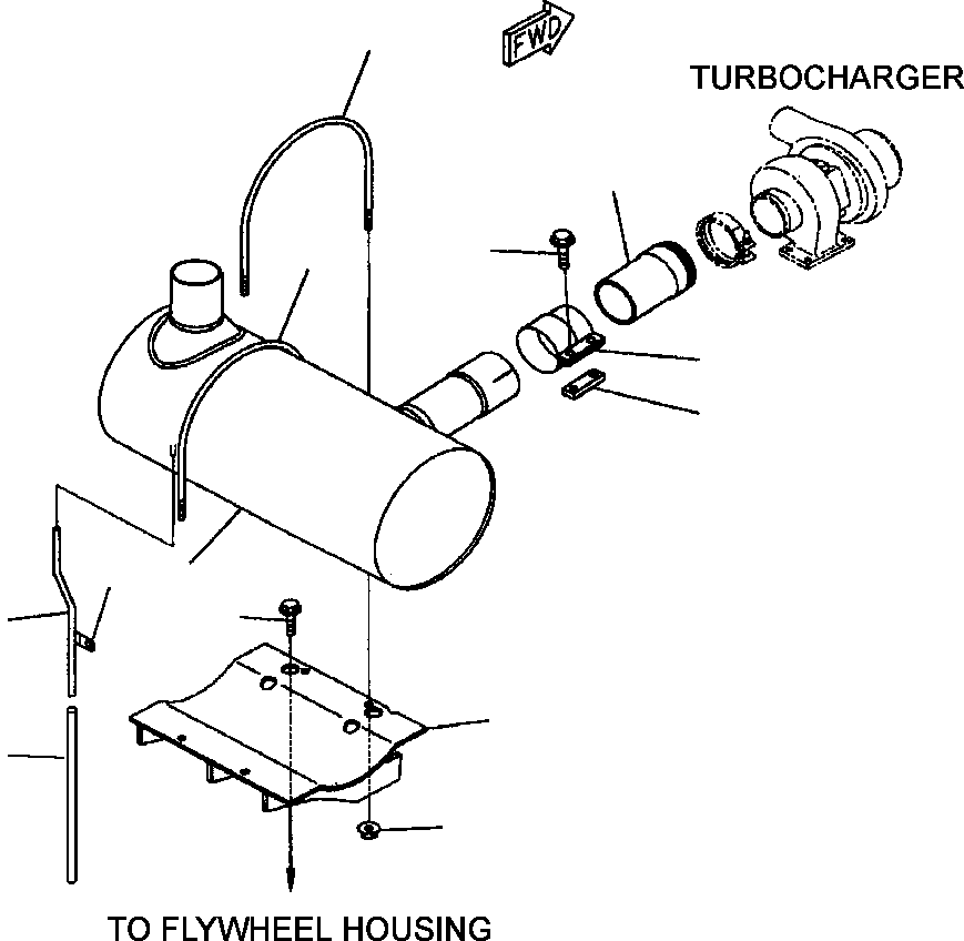 Excavators Komatsu / PC220LL-6 S/N A85001-UP(PC220LL6) / FIG. B0300-01A0 MUFFLER(B-008 : B0300-01A0)