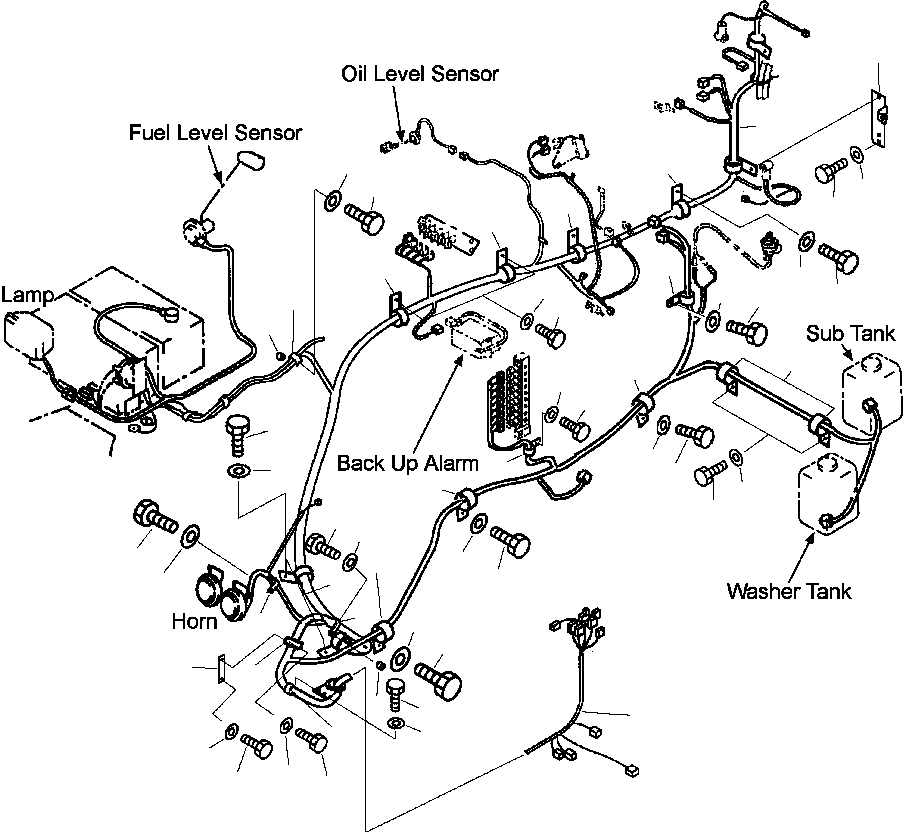 Excavators Komatsu / PC220LL-6 S/N A85001-UP(PC220LL6) / FIG. E0200-02A0 MAIN WIRING HARNESS - WITH CAB RISER(E-006 : E0200-02A0)
