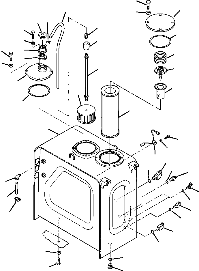 Excavators Komatsu / PC220LL-6 S/N A85001-UP(PC220LL6) / FIG. H0110-01A0 HYDRAULIC TANK(H-002 : H0110-01A0)
