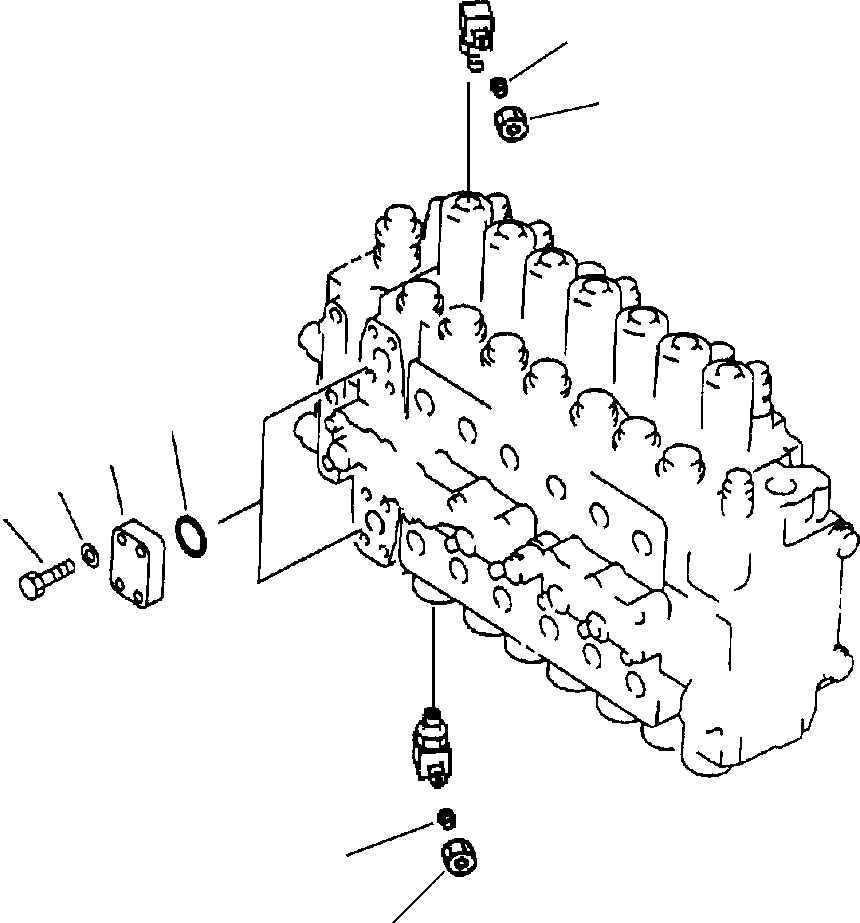Excavators Komatsu / PC220LL-6 S/N A85001-UP(PC220LL6) / FIG. H0120-01A0 MAIN VALVE - 1 ATTACHMENT KIT(H-004 : H0120-01A0)