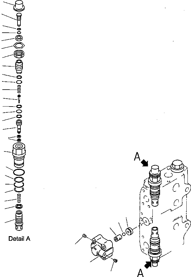 Excavators Komatsu / PC220LL-6 S/N A85001-UP(PC220LL6) / FIG. H0120-01A5 MAIN VALVE - SERVICE VALVE - LS AND SAFETY VALVE(H-016 : H0120-01A5)
