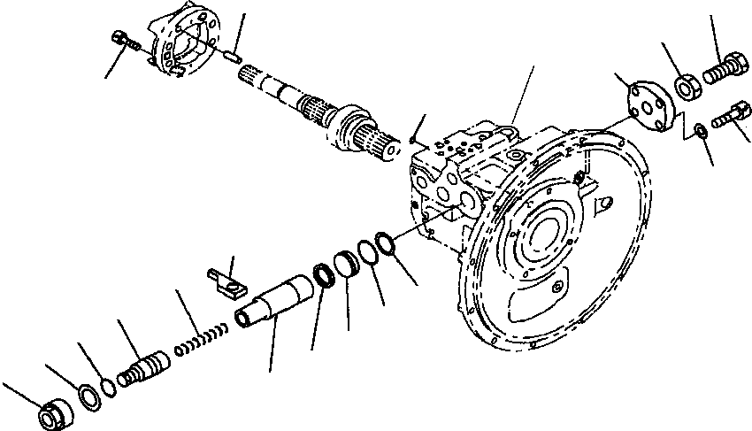 Excavators Komatsu / PC220LL-6 S/N A85001-UP(PC220LL6) / FIG. H0210-05A0 MAIN PUMP - FRONT SERVO PISTON(H-054 : H0210-05A0)