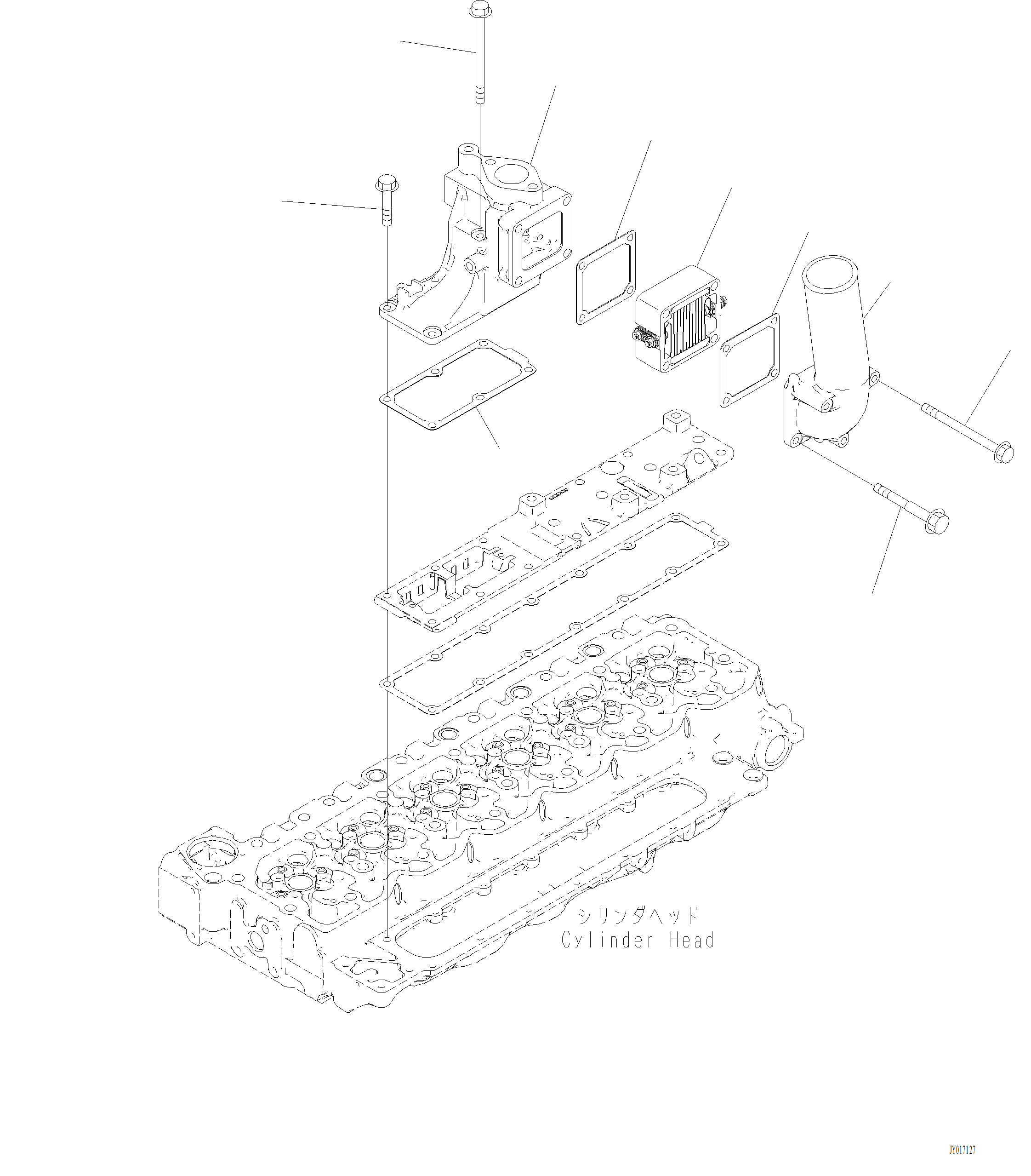 Komatsu parts book diagram for PC240LL-10 SN A20601-UP: AIC00-001001 AIR INTAKE CONNECTOR