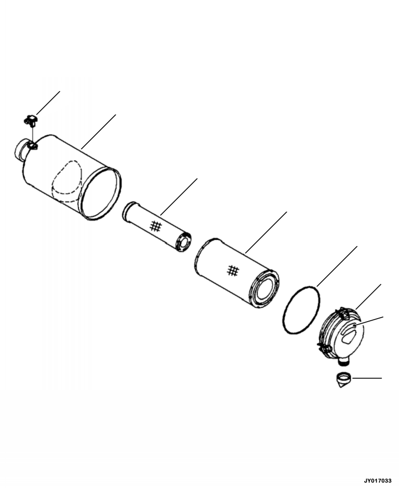 Komatsu parts book diagram for PC240LL-10 SN A20601-UP: B9999-506001 AIR CLEANER