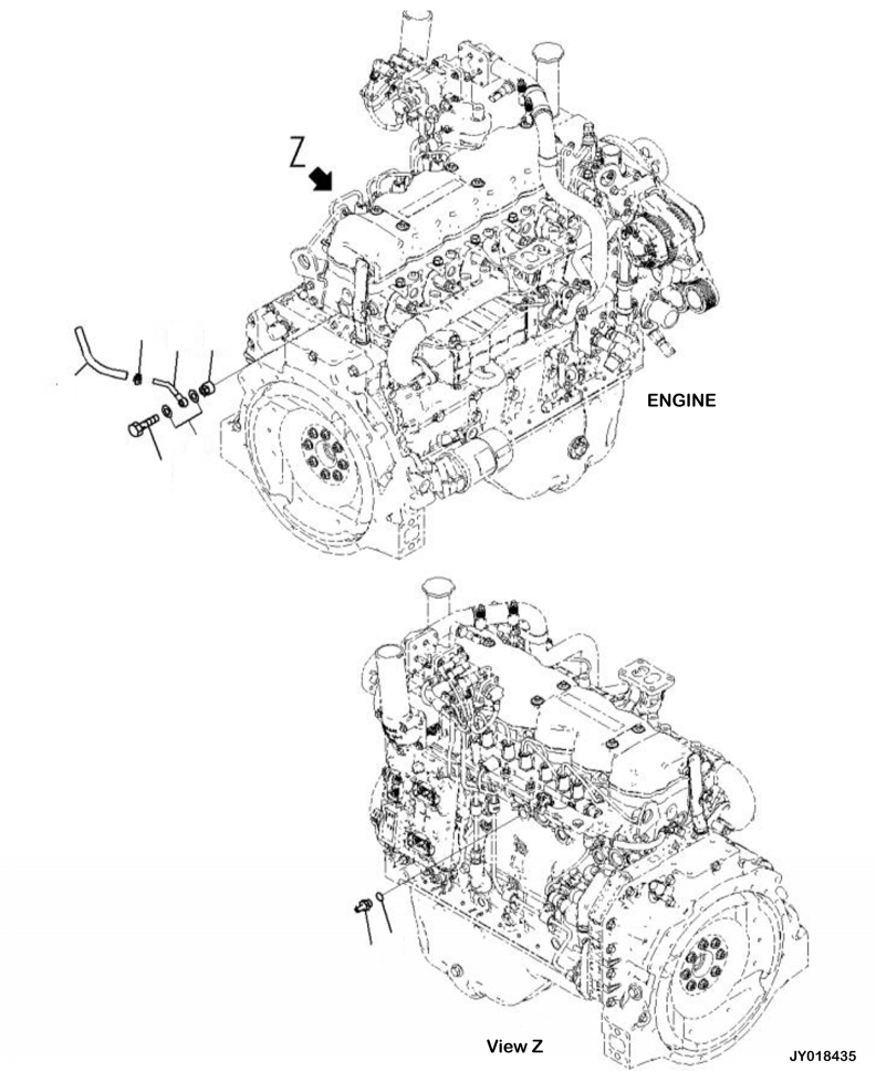 Excavators Komatsu / PC240LL-10 SN A20601-UP(PC240LLE) / C0200-001001 COOLING PIPING (KCCV)(C-020 : C0200-001001)